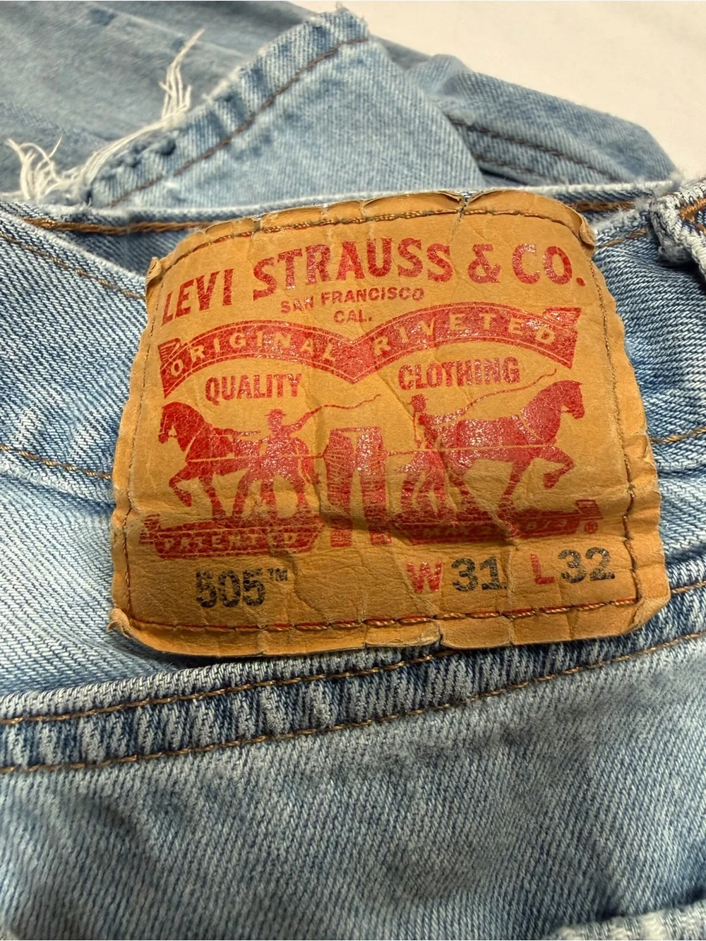 4 Pair Levi's 505 Regular Fit Light Stonewash Blue Men’s Jeans All Size 31x32